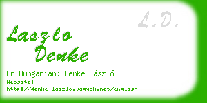 laszlo denke business card