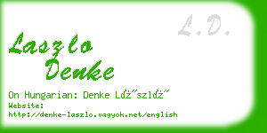 laszlo denke business card